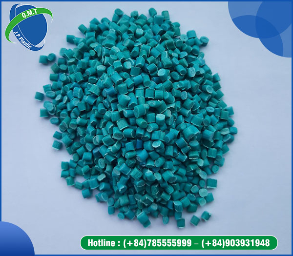 Blue recycled PE pellet